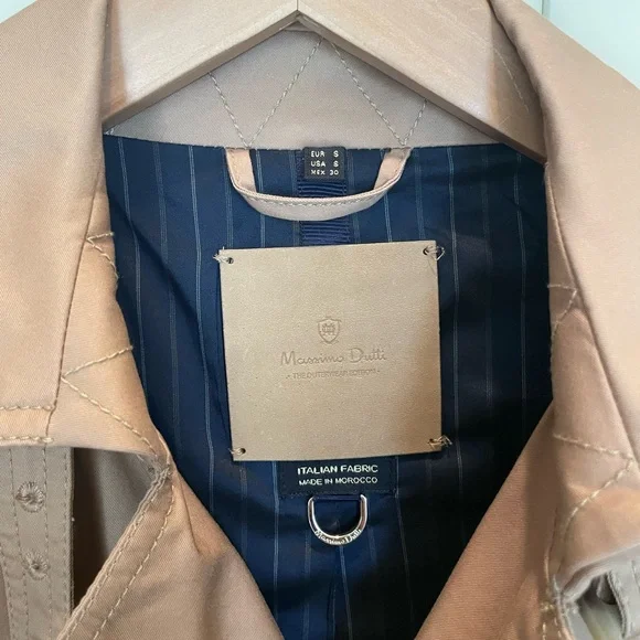 Massimo Dutti Classic Tan Trench Coat,S - Picture 6 of 12